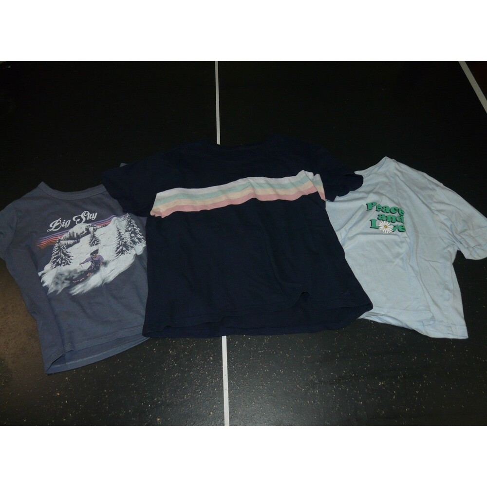Hollister & Papaya Cotton Cropped T-Shirt Lot of 3 - Women's Size Small / Medium